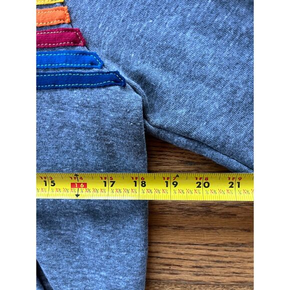 AVIATOR NATION Gray Rainbow Full Zip Hoodie Top Women's Size Small - Picture 9 of 10